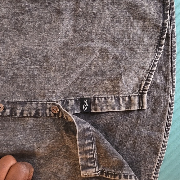 Rails denim button Down Long Sleeve shirt Black Washed Size XS - Picture 12 of 13